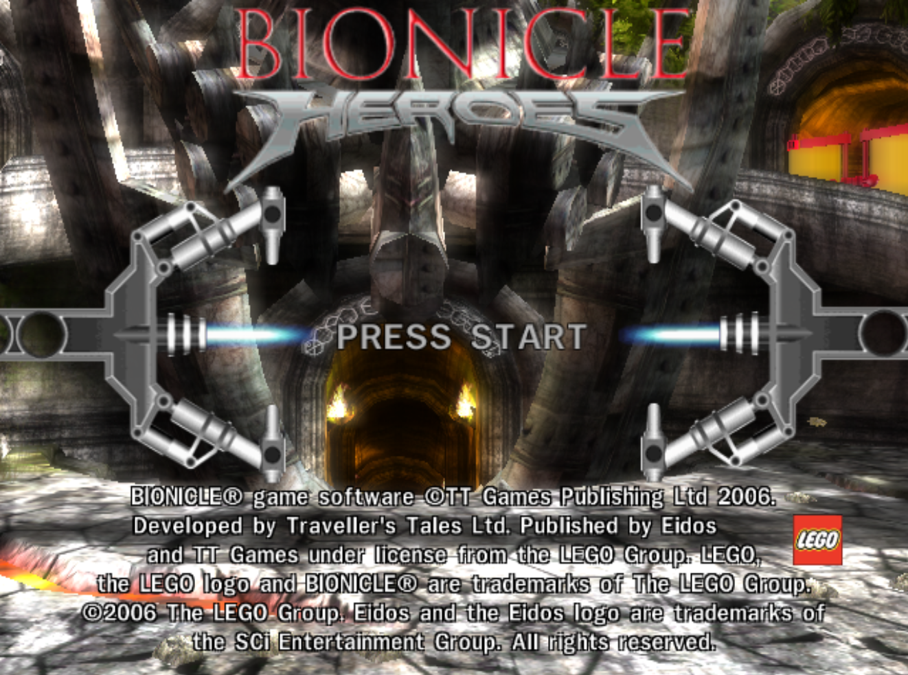 Bionicle Heroes Title Screen